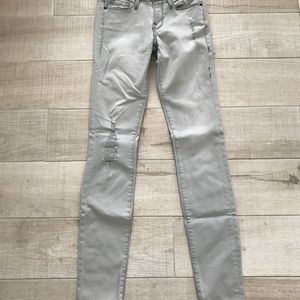 Frame Skinny Jeans Sz 24 Gray Distressed Jeans